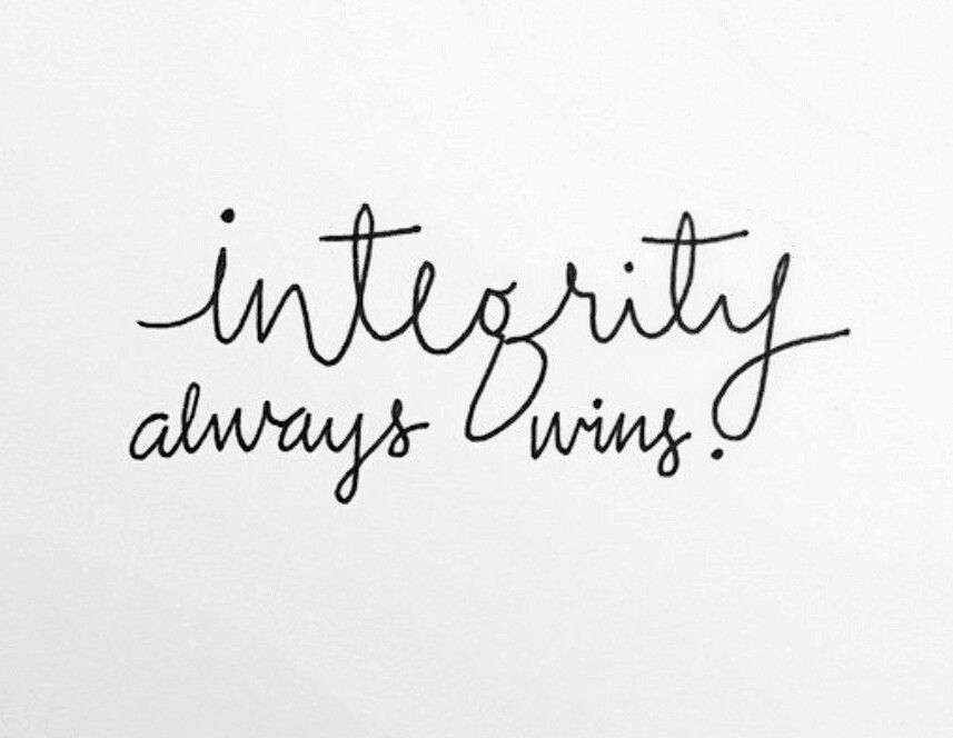 Integrity Wins.