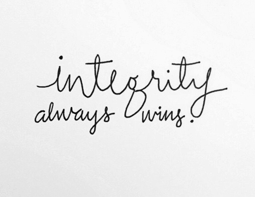 Integrity Wins.